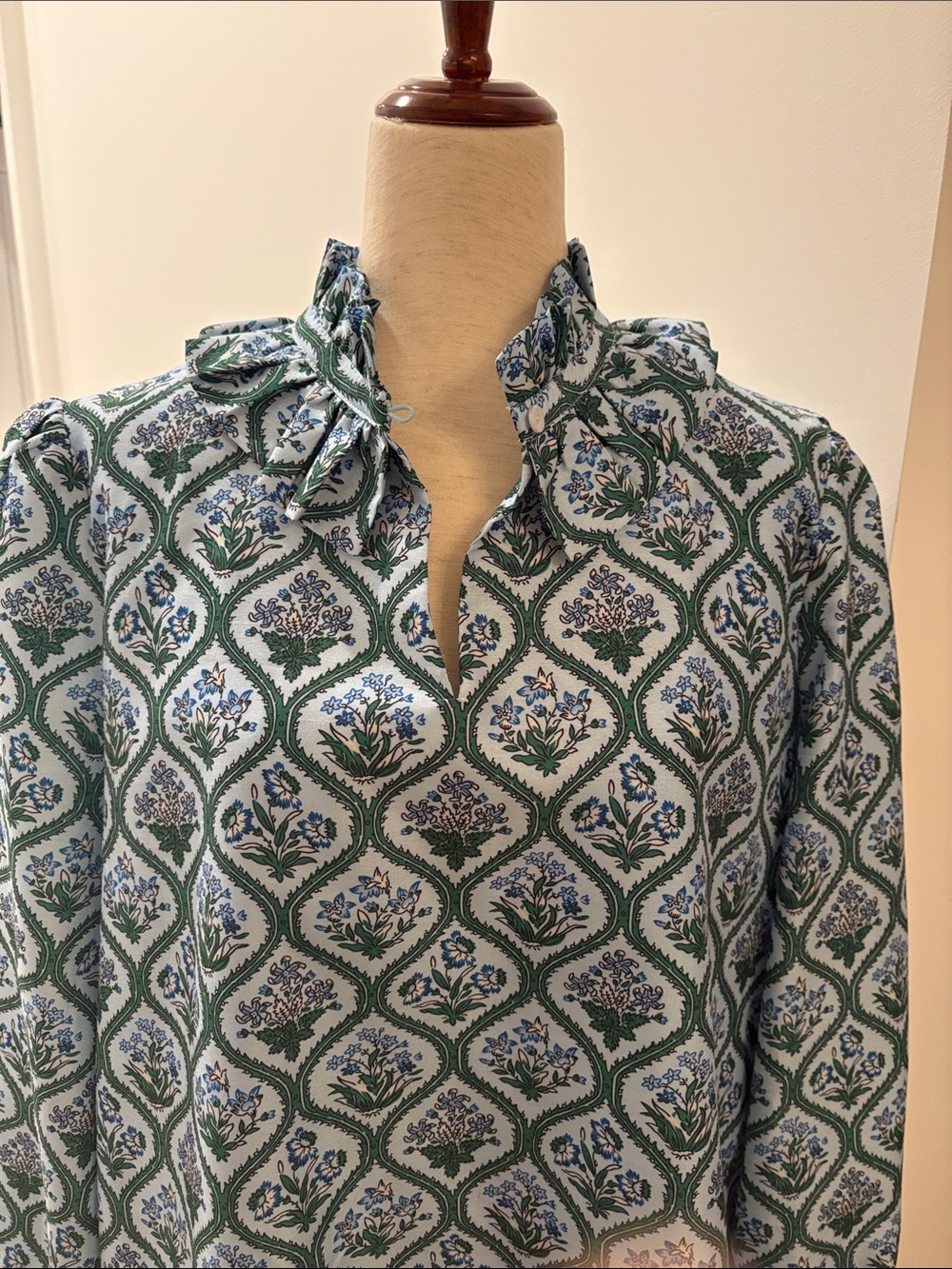 Tuckernuck Green and Blue Ruffle-Neck Tunic - Picture 3 of 11